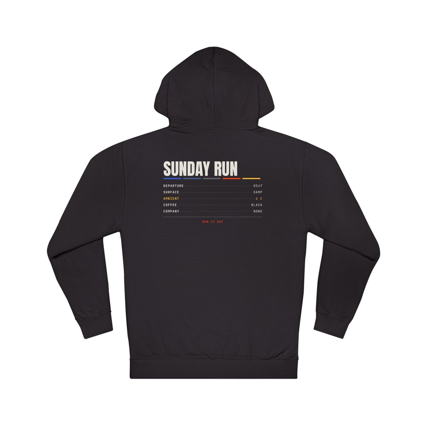 Sunday Run Hoodie - Minimal Running Schedule Pullover