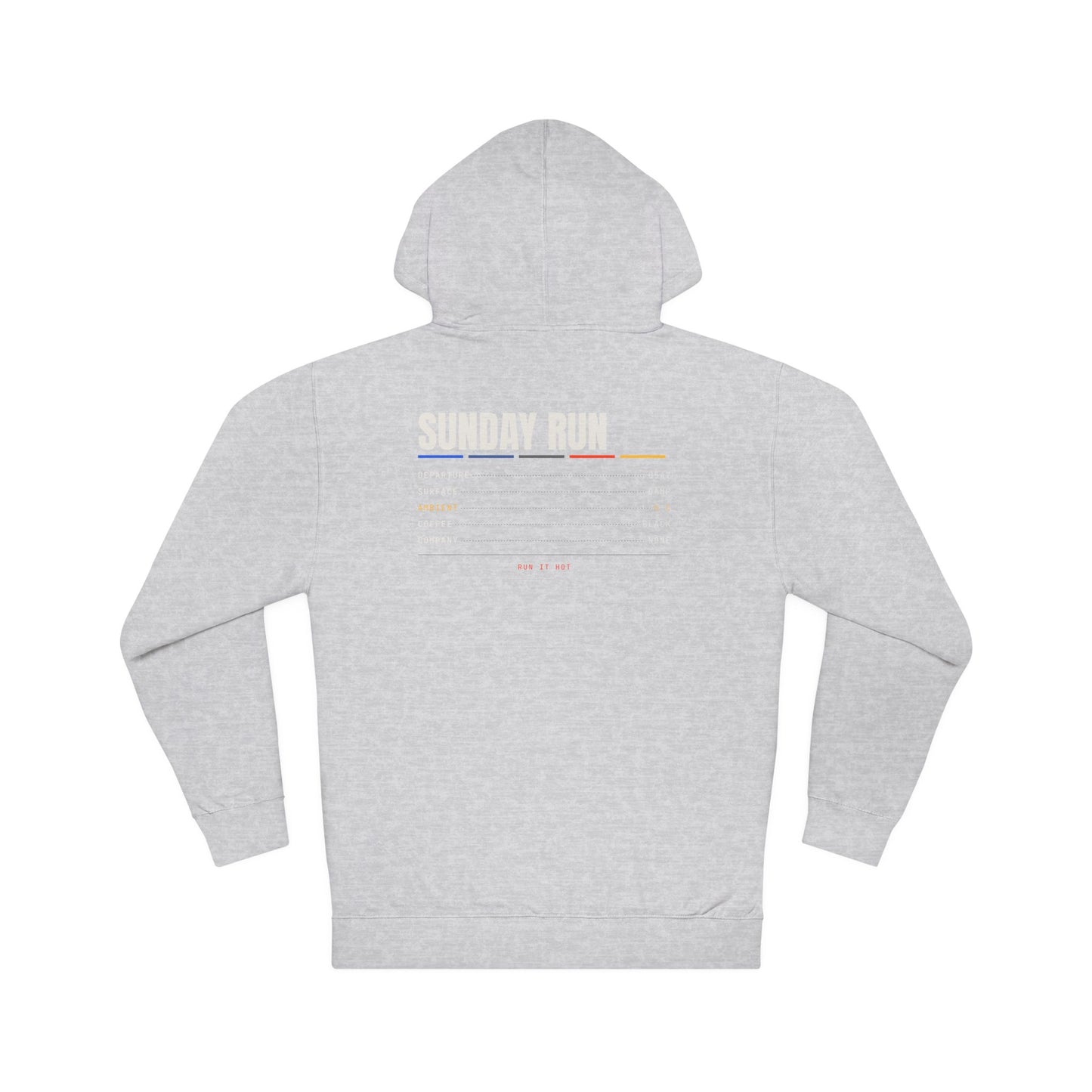Sunday Run Hoodie - Minimal Running Schedule Pullover