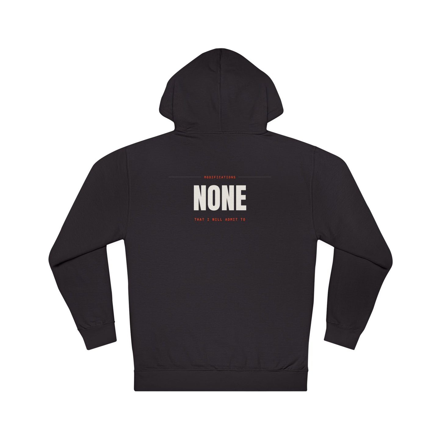 NONE Hoodie — Minimalist Graphic Pullover with Subtle Logo
